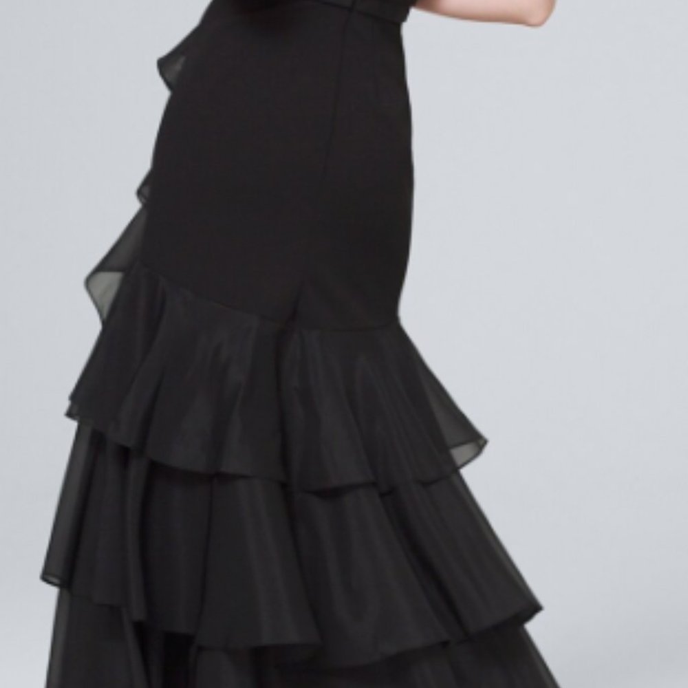 ๐ AIDAN MATTOX Ruffle-Detail Gown NWT Sz 10 ** SOLD OUT ** - Picture 3 of 3